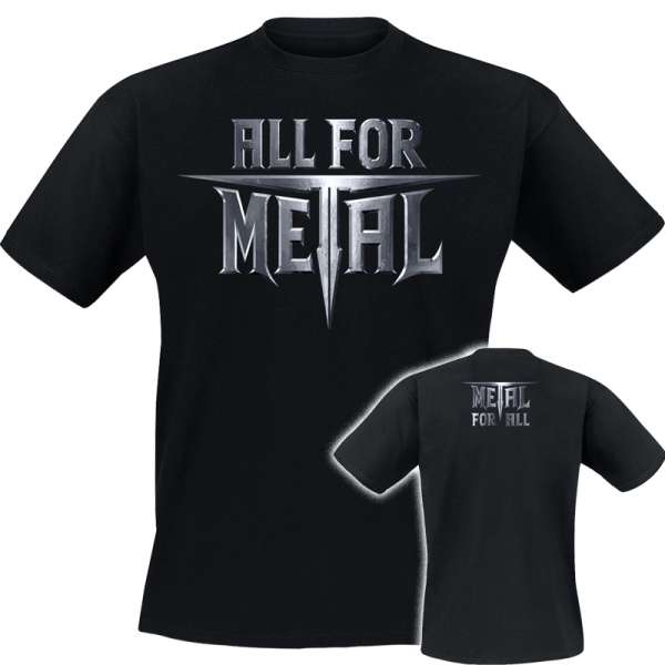 ALL FOR METAL - Legends Logo - T-Shirt (Sizes S-XXL)